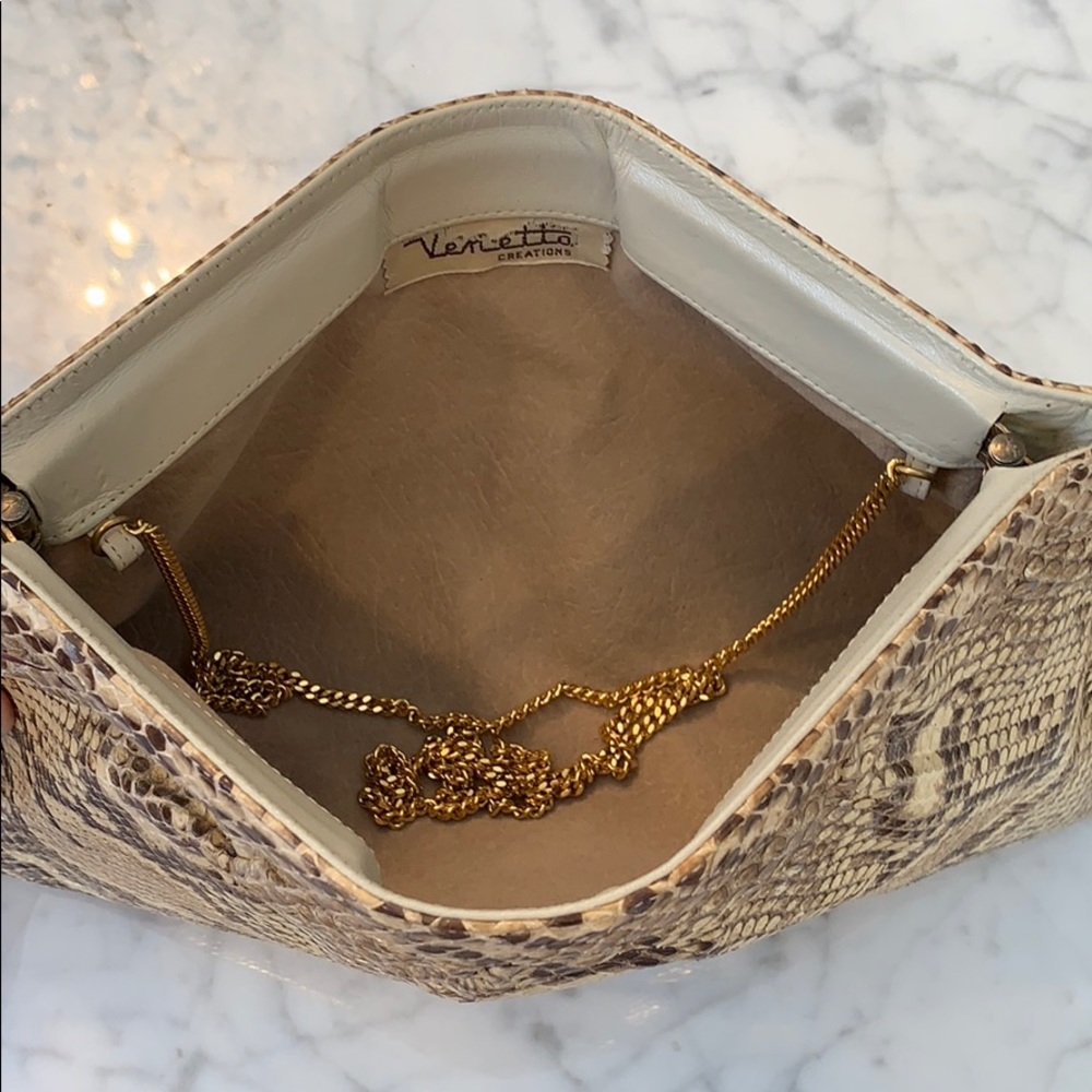 Vintage Python Convertible Clutch/Shoulder Bag - image 2